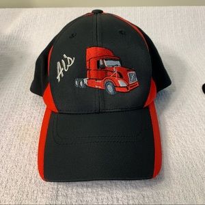 Al’s trucking hat. Big red rig. Adult size. Americana. Band accessory